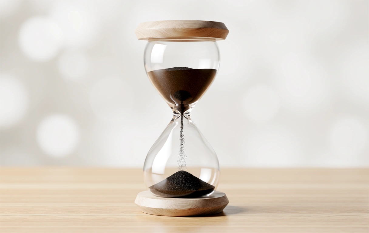 Sanduhr als Symbol für Schlafzyklen